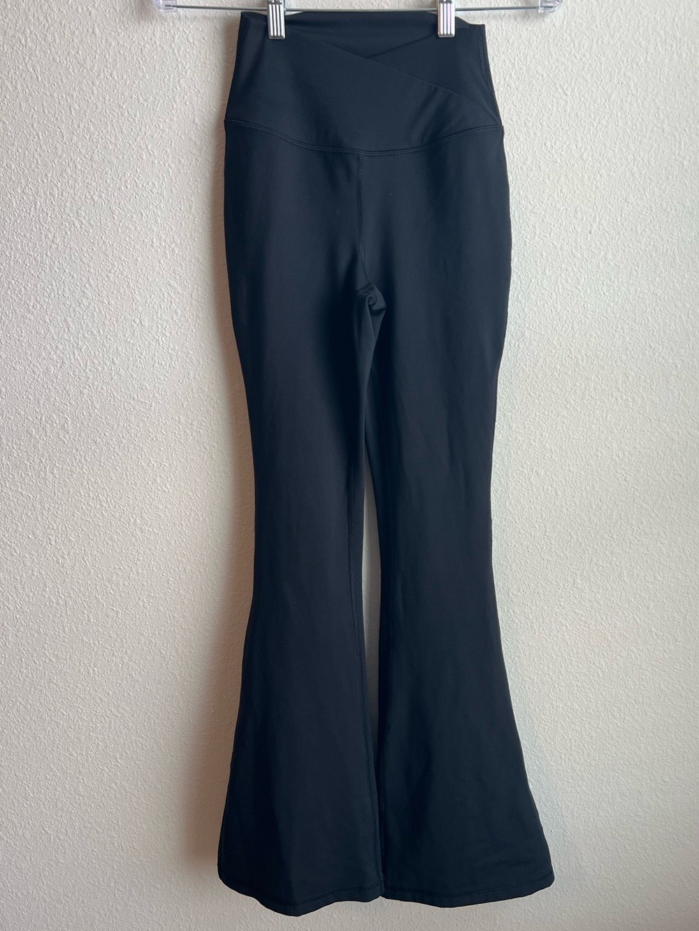 Yogalicious Lux Black Madison Crossover Flare Leggings